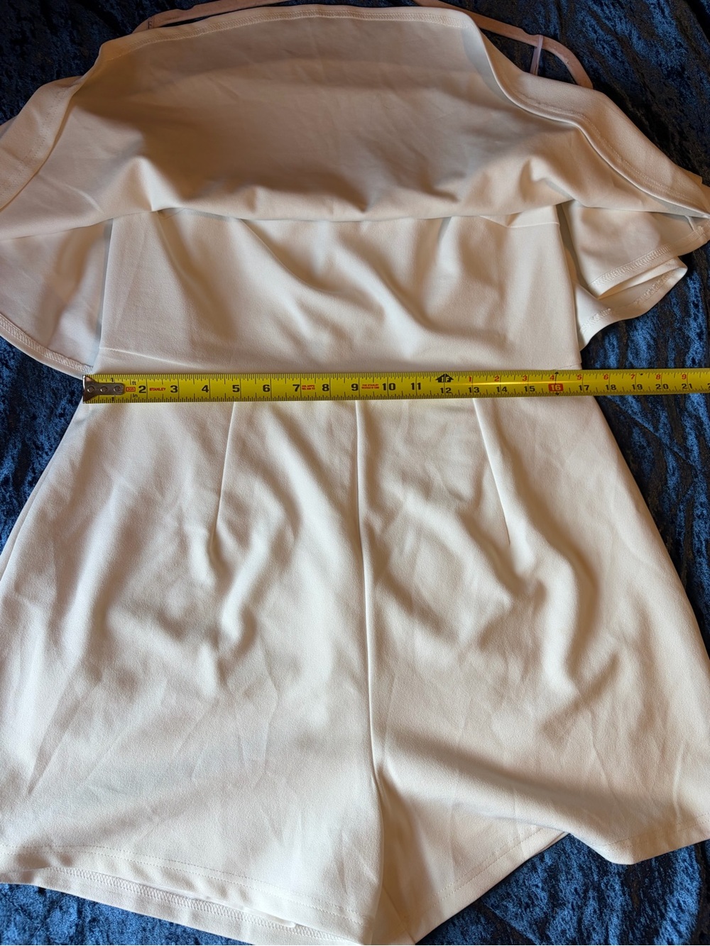 Lulu's White Strapless Ruffle Romper - Picture 3 of 6